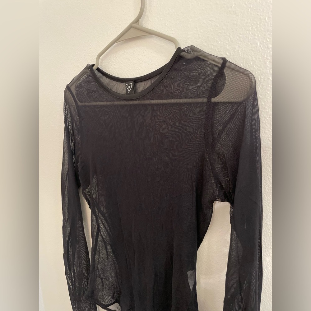 Black Mesh Bodysuit